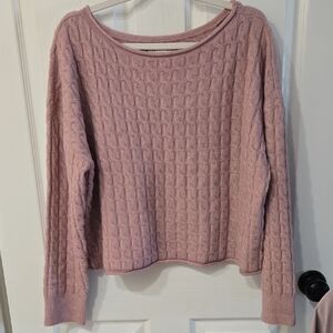 Pink Cable Knit Sweater XL